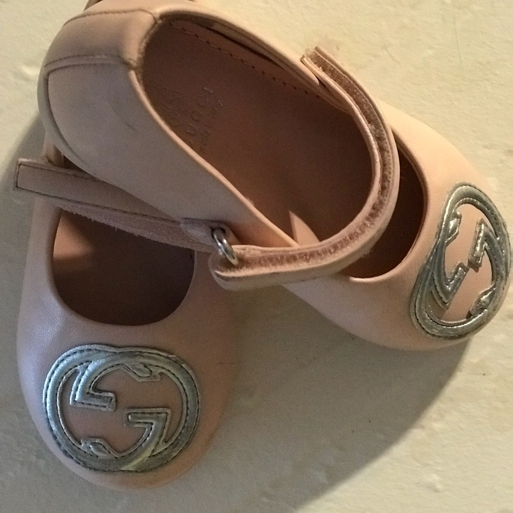 Infant Girl Gucci pink ballet flats